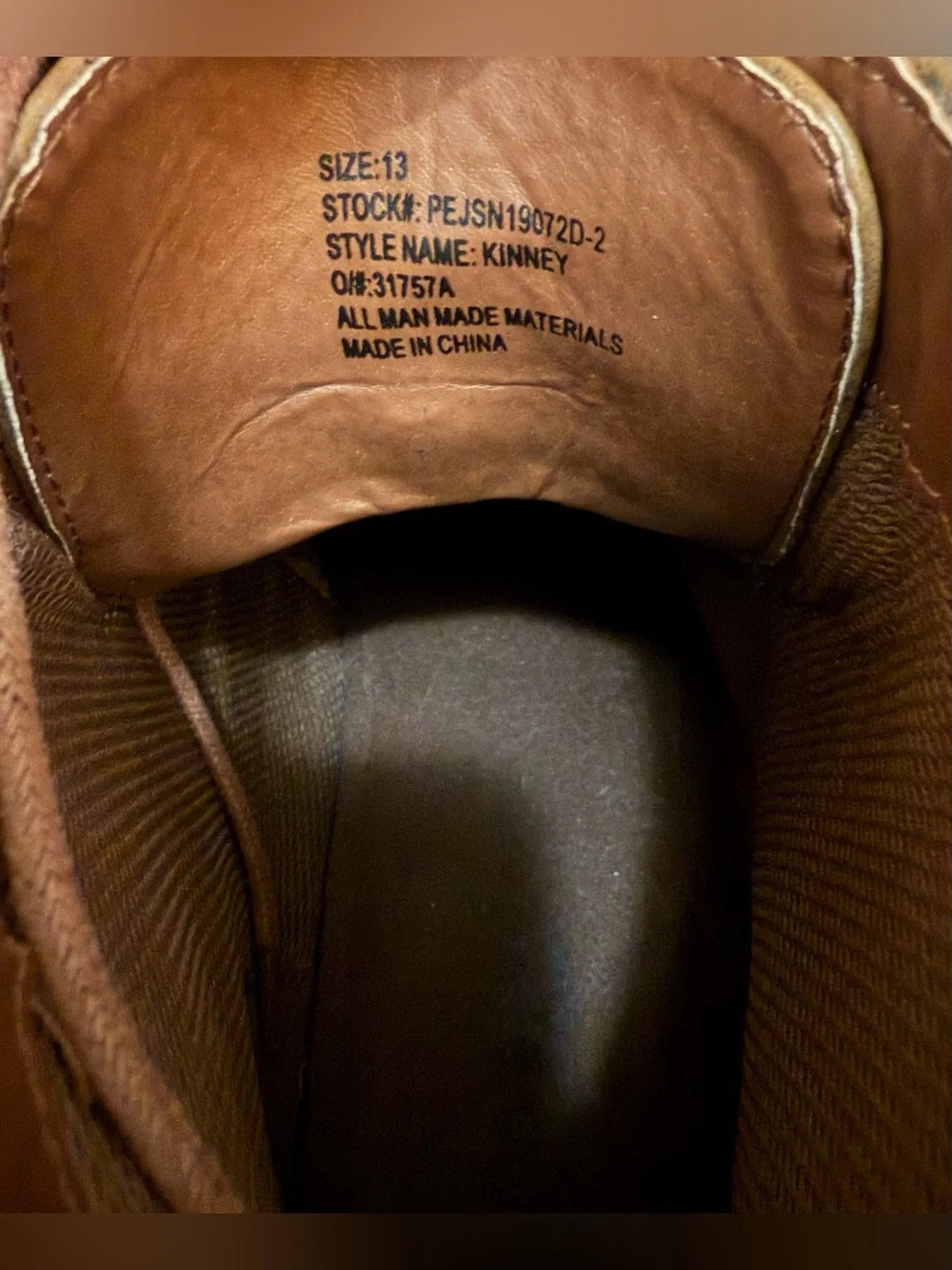 Men’s Perry Ellis Portfolio Boots Kinney Brown Size 13
